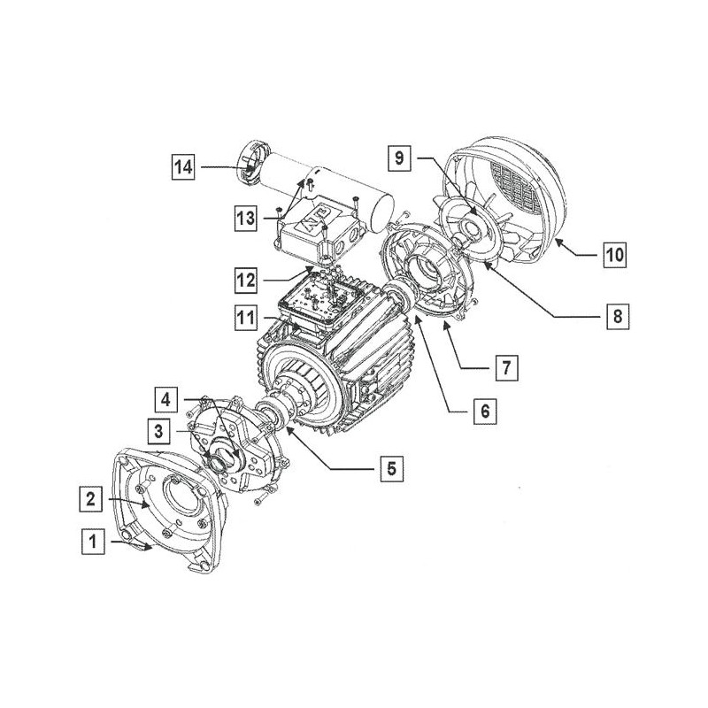 Pièces détachées Moteur de pompe Sta-Rite ATB (ancien modèle) (STA-RITE, SKF)