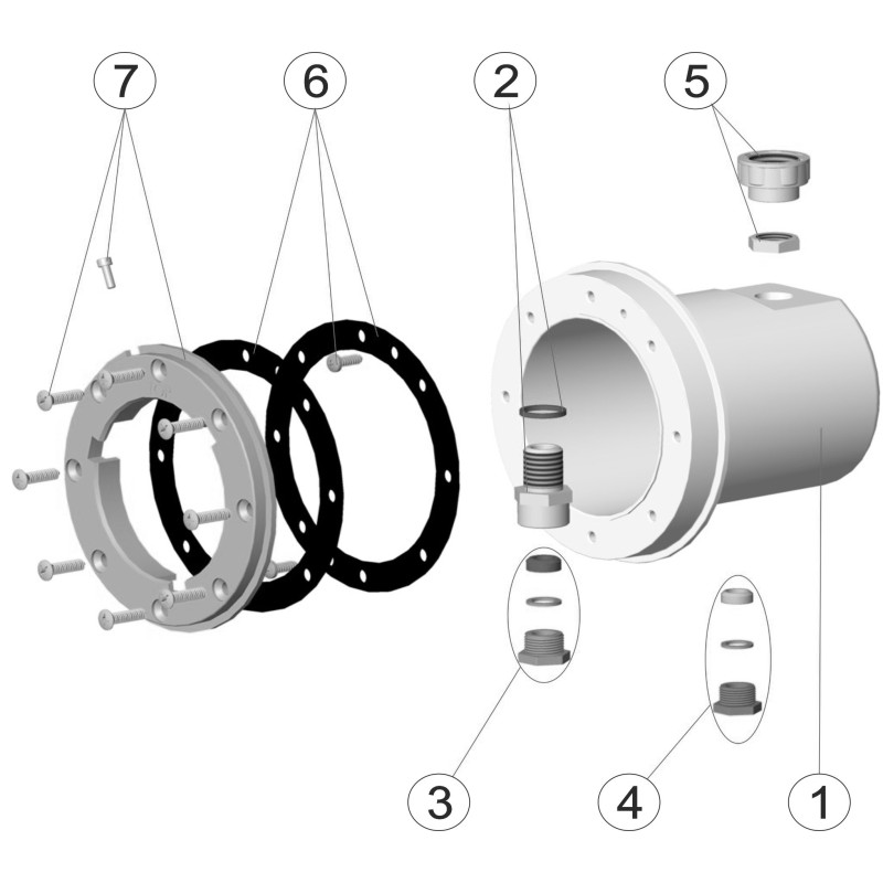 Pièces détachées Niche de projecteur MINI BETON, PRÉFABRIQUÉ, panneaux