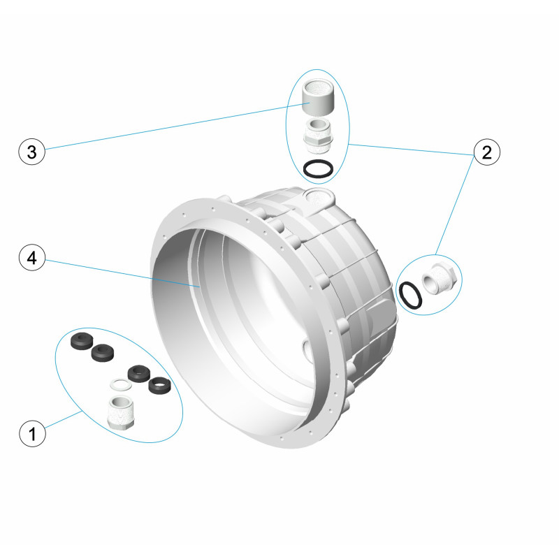 Pièces détachées Niche de projecteur STANDARD BETON (ASTRALPOOL)