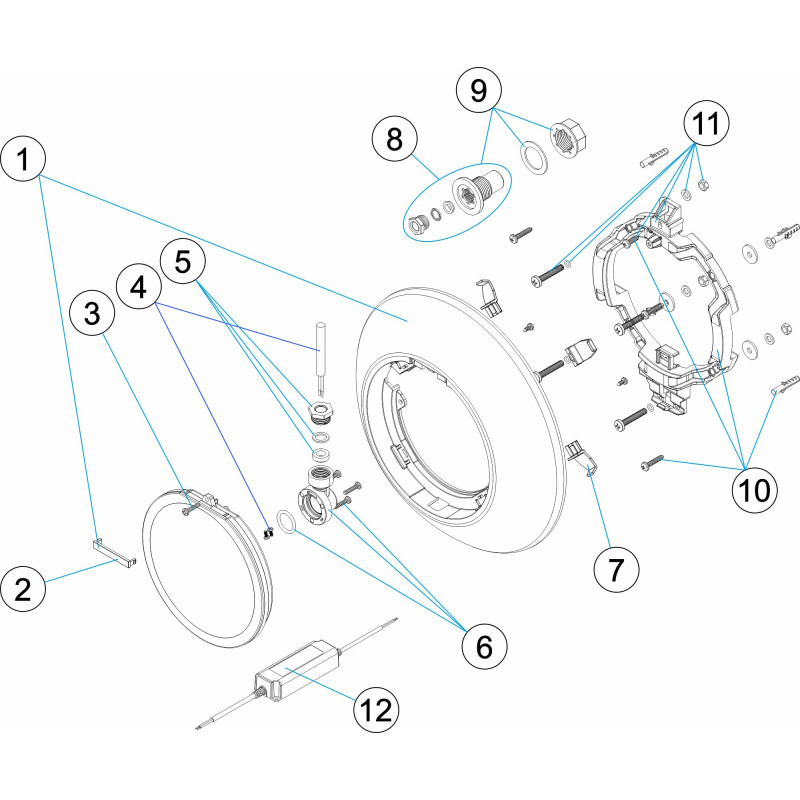 Pièces détachées Optique FLEXISLIM avec alimentation 40W (ASTRALPOOL)