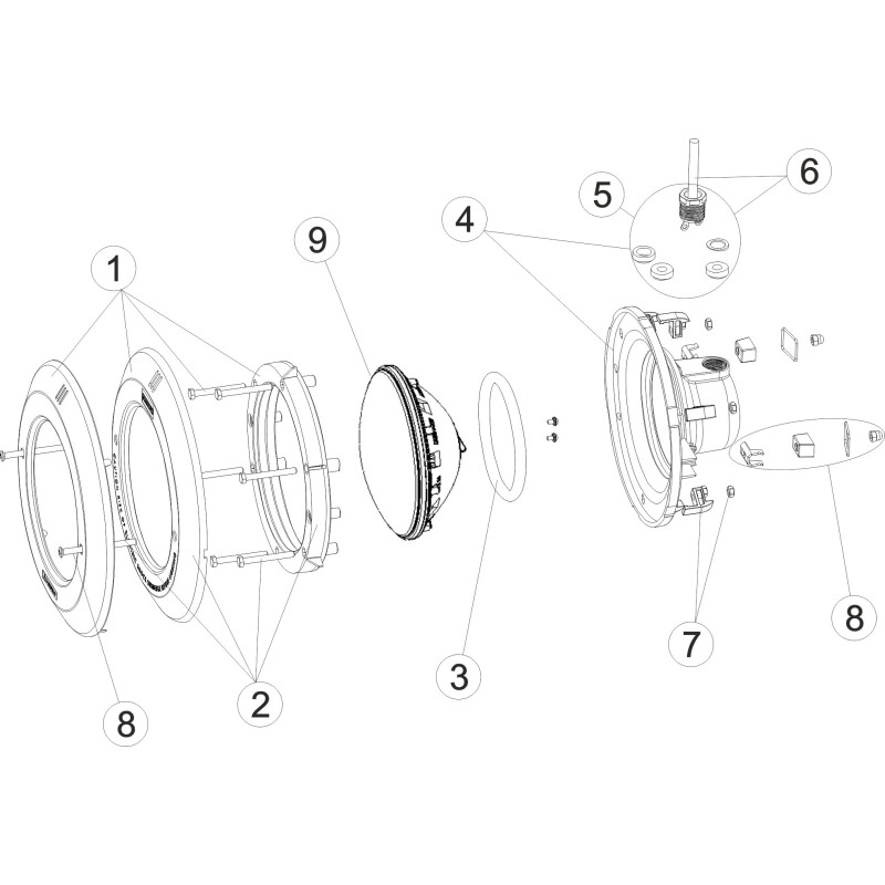 Pièces détachées Optique PAR56 (ASTRALPOOL)