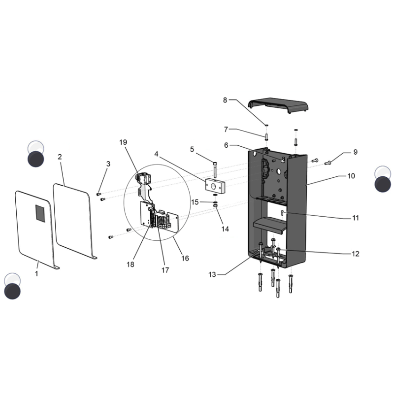 Pièces détachées Pied coté moteur OCTEO (ECA INTERPOOL)