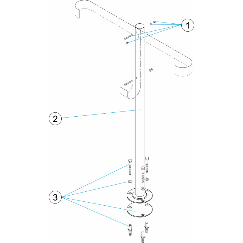 Pièces détachées Pied de support de bouée de sauvetage (ASTRALPOOL)