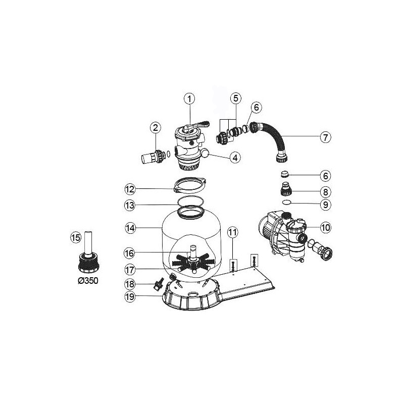 Pièces détachées Platine de filtration VIPool (ACIS)