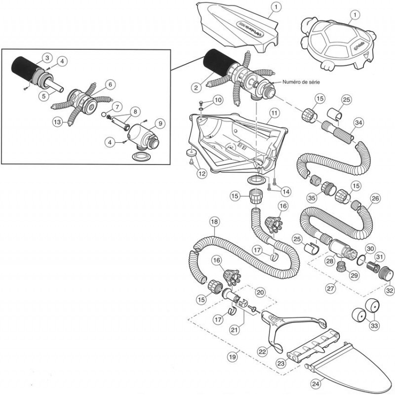 Pièces détachées POLARIS 165 et SuperTurtle (POLARIS)