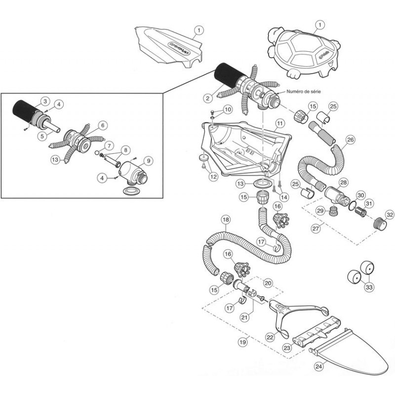 Pièces détachées POLARIS 65 et TurboTurtle (POLARIS)