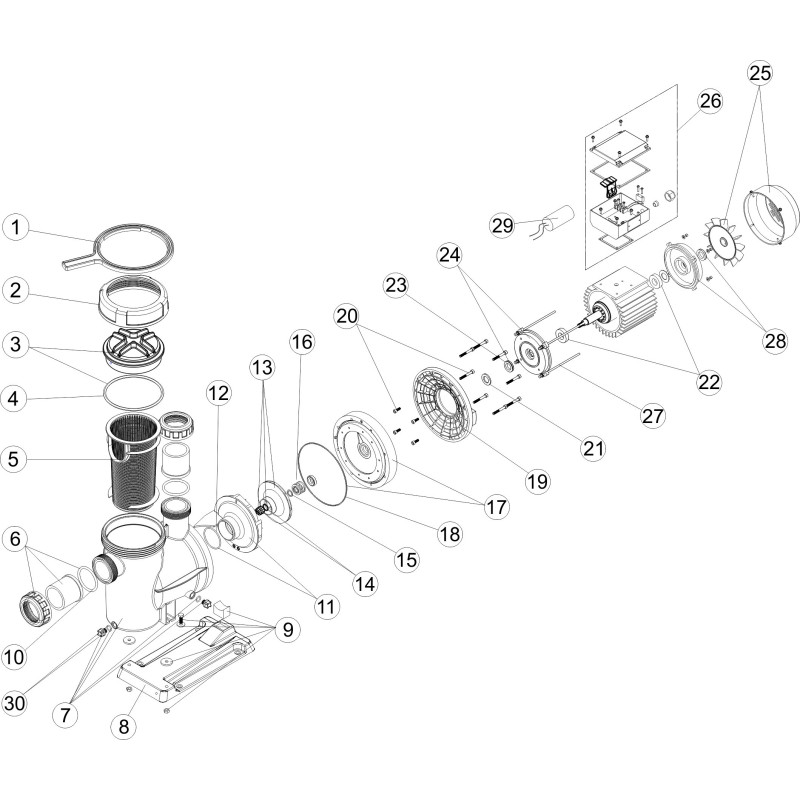 Pièces détachées Pompe ALASKA PLUS (ASTRALPOOL)