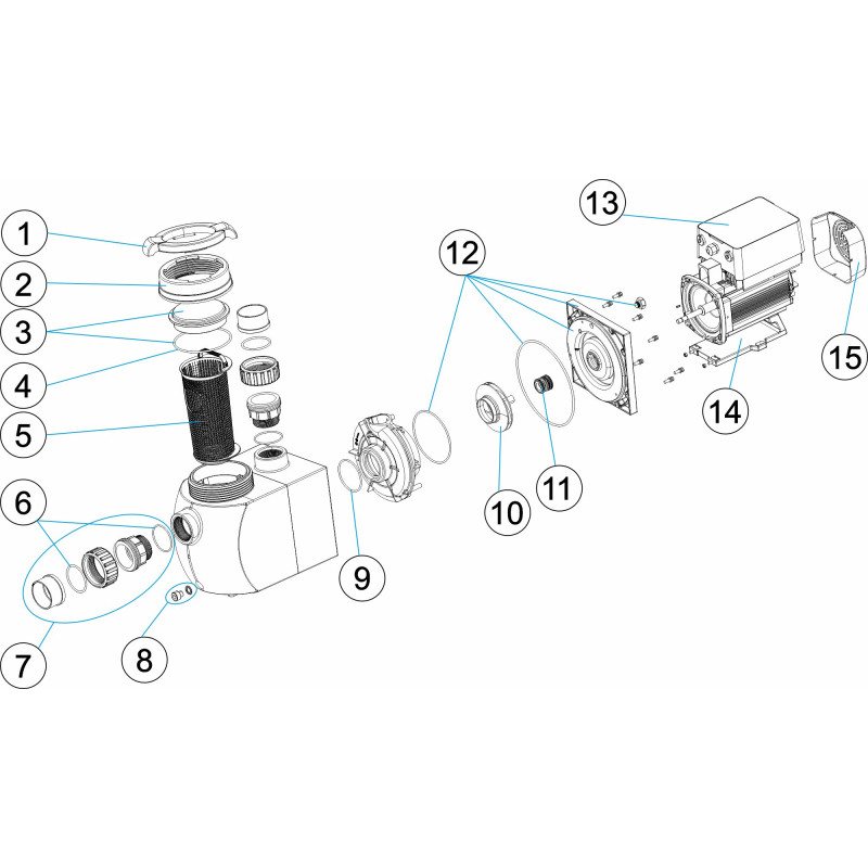 Pièces détachées Pompe AQUASPHERE VSP (ASTRALPOOL, AQUAFORTE)