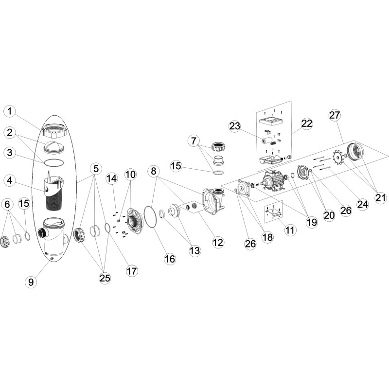 Pièces détachées Pompe ASTRAMAX EU (ASTRALPOOL)