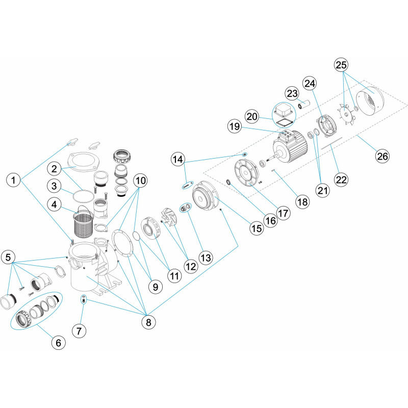 Pièces détachées Pompe auto-aspirante ARAL SP-3000