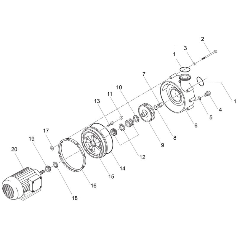 Pièces détachées Pompe BADU 21-50 (SPECK)