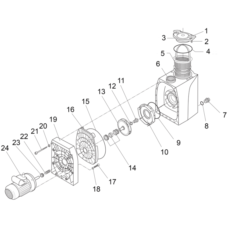 Pièces détachées Pompe BADU 40/7 et 40/11 (SPECK)