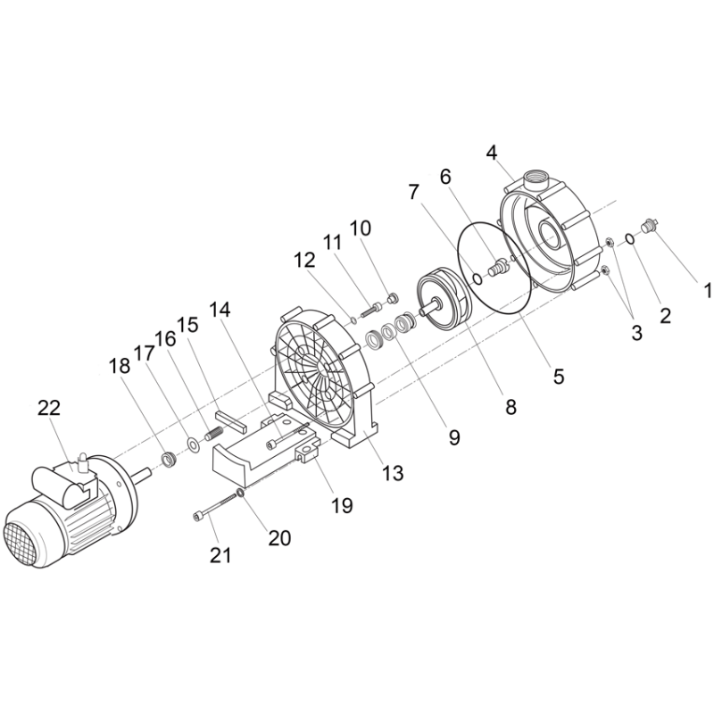 Pièces détachées Pompe BADU 42/13 à 42/30 (SPECK)