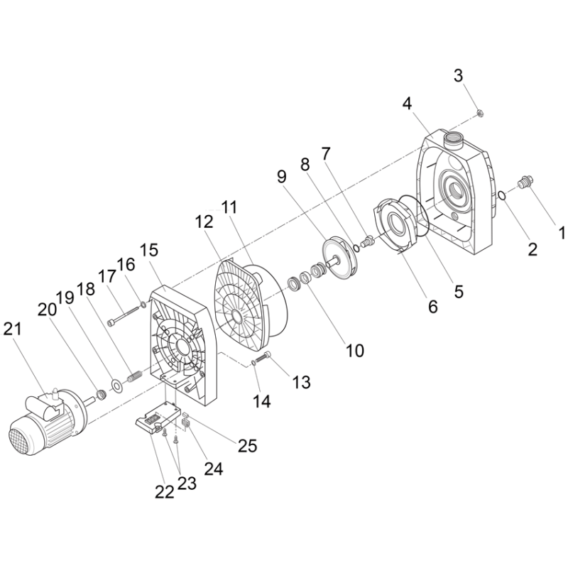 Pièces détachées Pompe BADU 43/15, 43/19, 43/21, 43/23, 43/26 (SPECK)