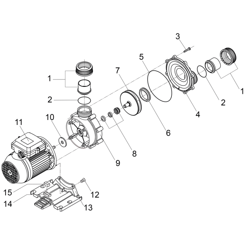 Pièces détachées Pompe BADU 45 (SPECK)