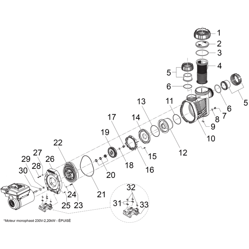 Pièces détachées Pompe BADU 90/40 ECO MV-E (SPECK)