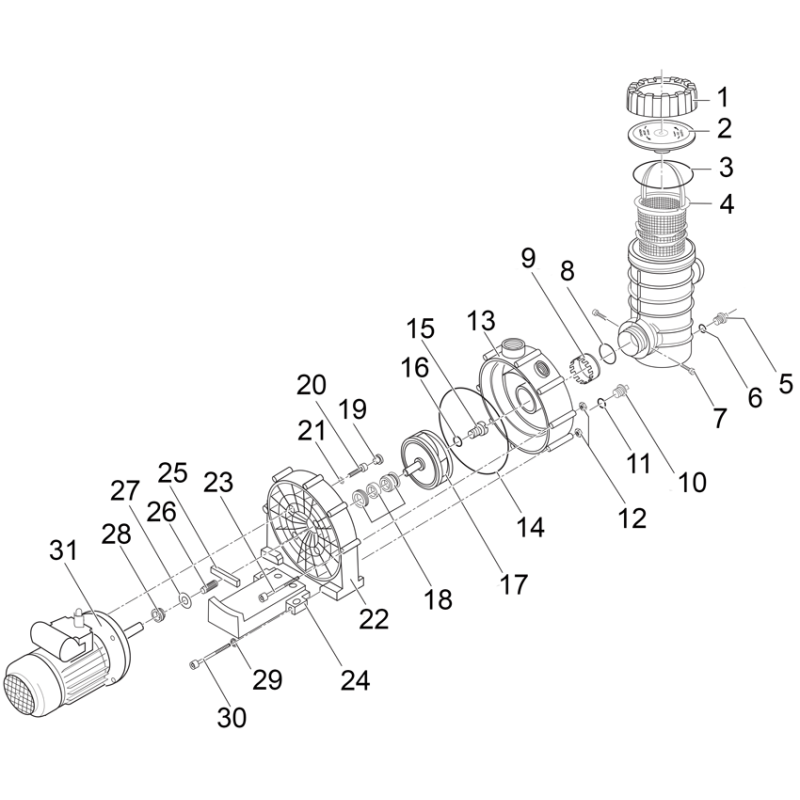 Pièces détachées Pompe BADU FA 42/13 à 42/30 (SPECK)