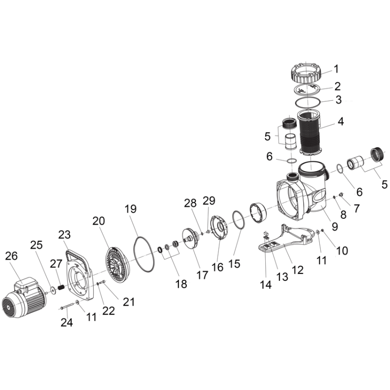 Pièces détachées Pompe BADU SUPERPRO 22 à 40 (SPECK)