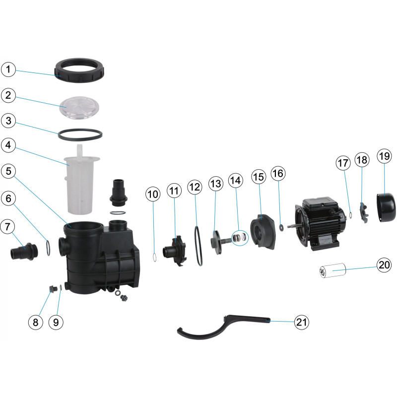 Pièces détachées Pompe BERING 0,25 - 0,33 CV (ASTRALPOOL)