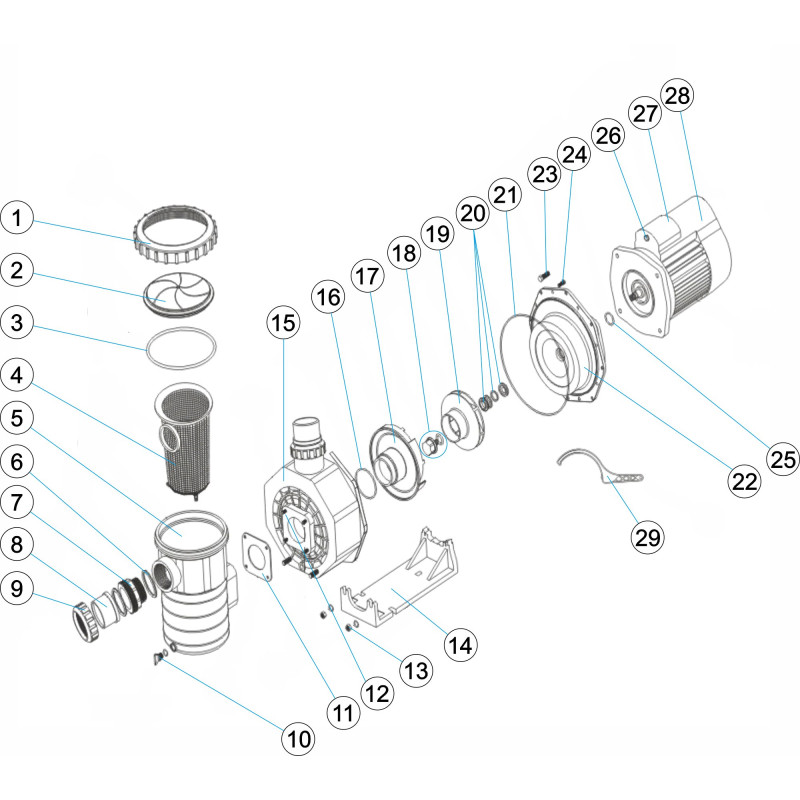 Pièces détachées Pompe BERING HL (ASTRALPOOL)