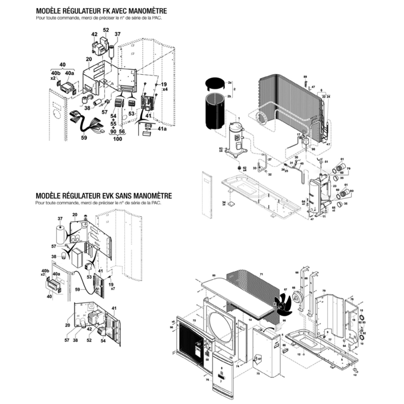 Pièces détachées pour Pompe à chaleur EDENPAC 1, 2, 3, 4, 5