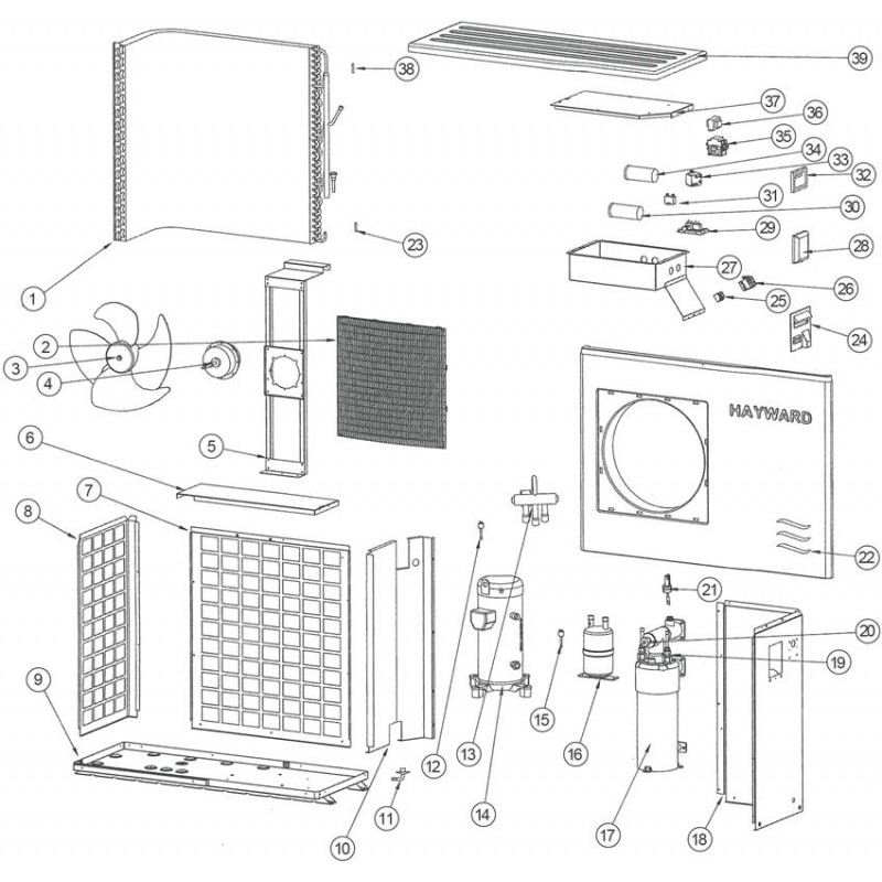 Pièces détachées Pompe à chaleur ENERGYLINE (HAYWARD)