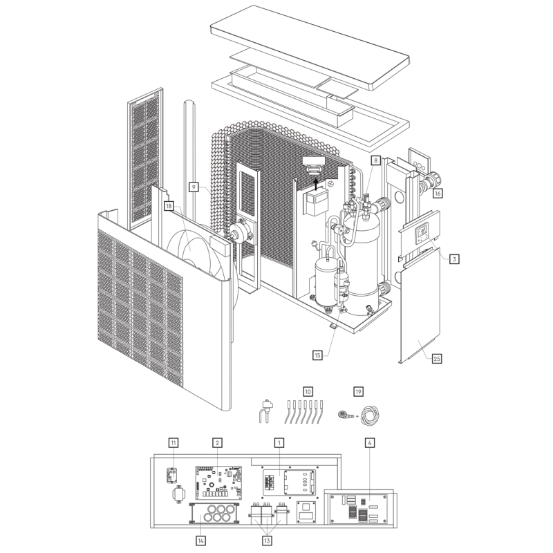 Pièces détachées Pompe à chaleur HORIZONTALE FAIRLAND (BWT)