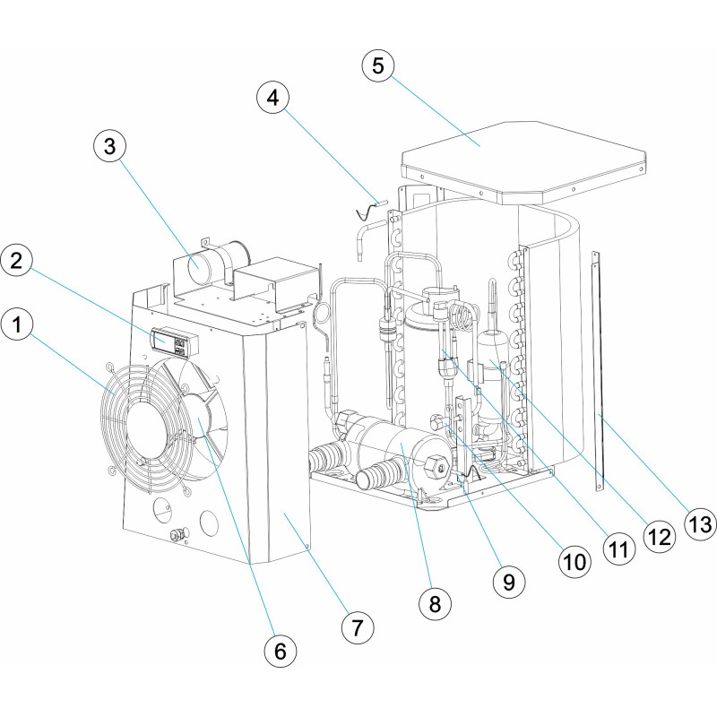 Pièces détachées Pompe à chaleur MINI 2,5kW (ASTRALPOOL)