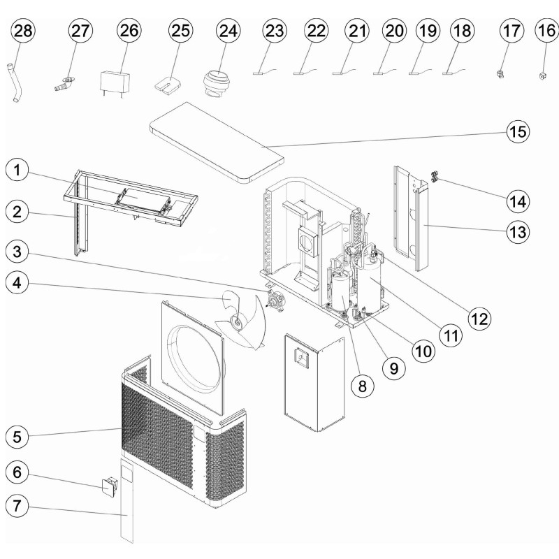 Pièces détachées Pompe à chaleur PX25, Z250iQ MD3, MD4, MD5 (ASTRALPOOL, ZODIAC)