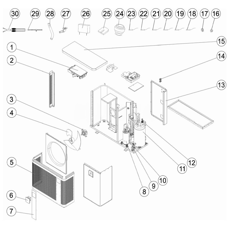 Pièces détachées Pompe à chaleur PX26, Z260iQ MD4, MD5 (ASTRALPOOL, ZODIAC)