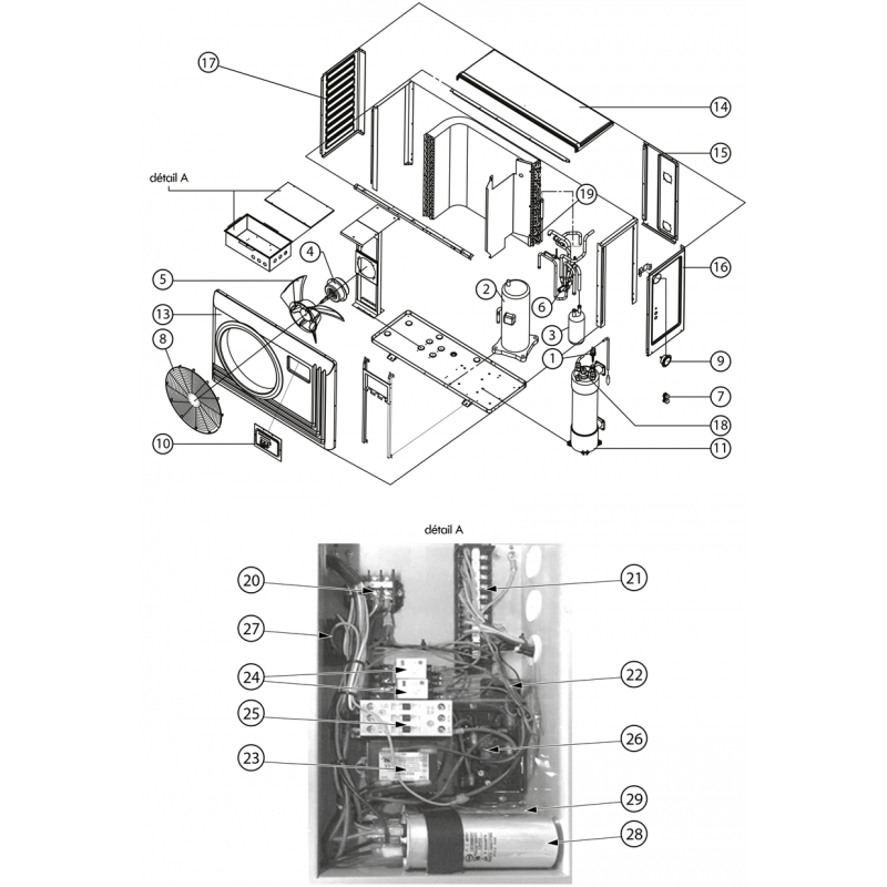 Pièces détachées Pompe à chaleur ULTRATEMP-E (PENTAIR)