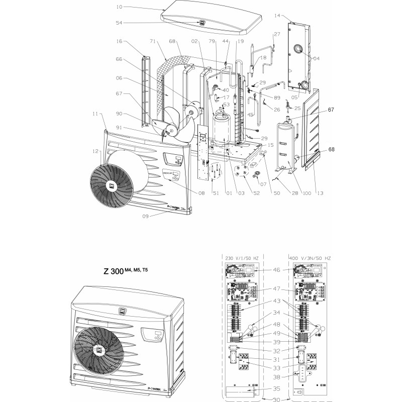 Pièces détachées Pompe à chaleur Z300 (ZODIAC)