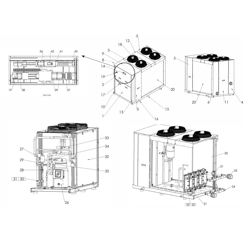 Pièces détachées Pompe à chaleur Z900