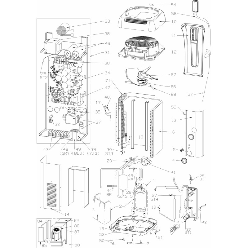Pièces détachées Pompe à chaleur ZS 500 (ZODIAC)