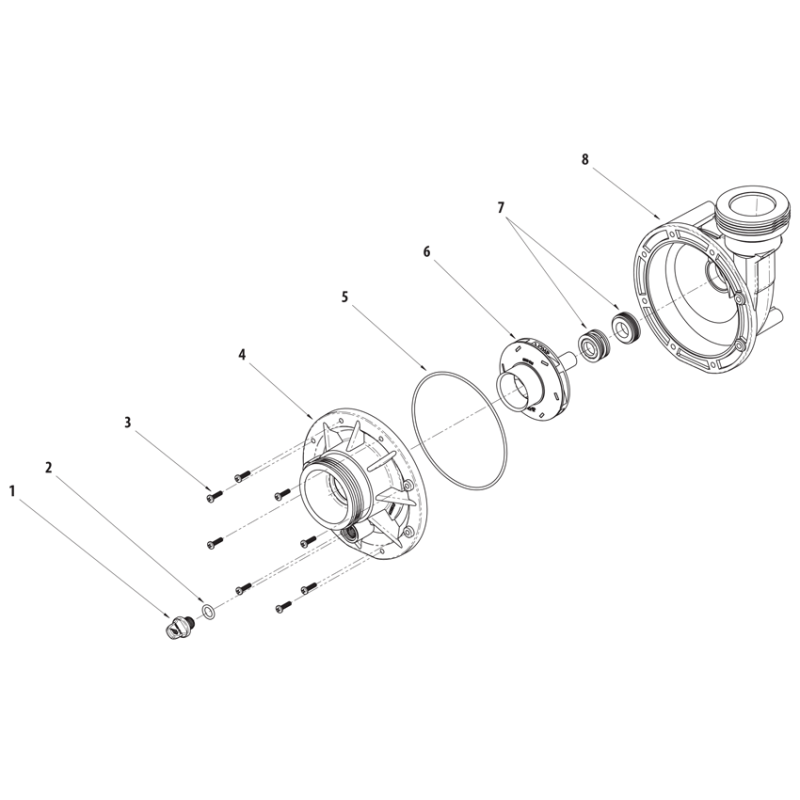 Pièces détachées pour Pompe de spa HI-FLO II