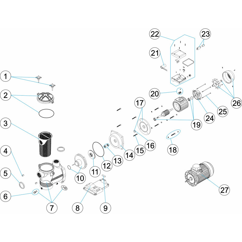 Pièces détachées Pompe DISCOVERY (ASTRALPOOL, IML)