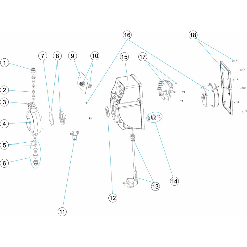 Pièces détachées Pompe doseuse CLASS ON/OFF (ASTRALPOOL, CERTIKIN)