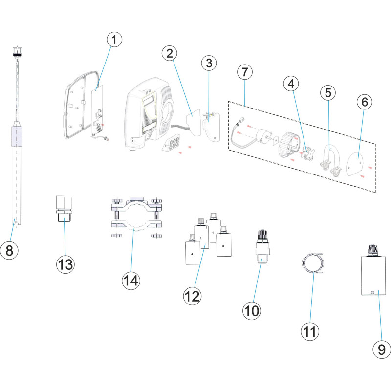 Pièces détachées Pompe doseuse CONTROL BASIC RX (ASTRALPOOL, CERTIKIN)