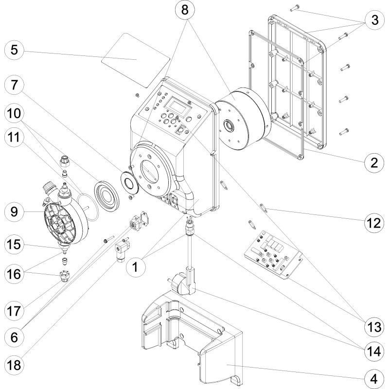 Pièces détachées Pompe doseuse EXACTUS manuelle à microprocesseur (ASTRALPOOL)