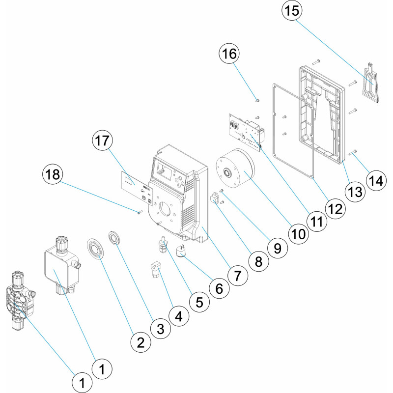 Pièces détachées Pompe doseuse MAXI PLUS ME3-C (MICRODOS, ASTRALPOOL)