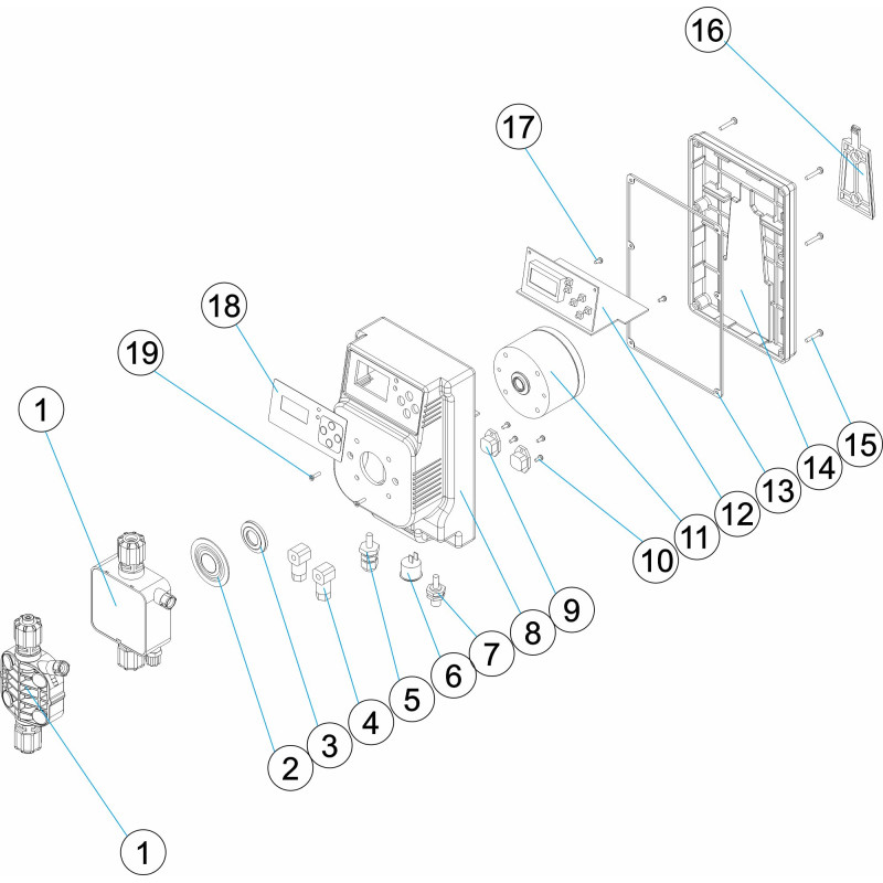Pièces détachées Pompe doseuse MAXI PRO 5-10 (MICRODOS, ASTRALPOOL)