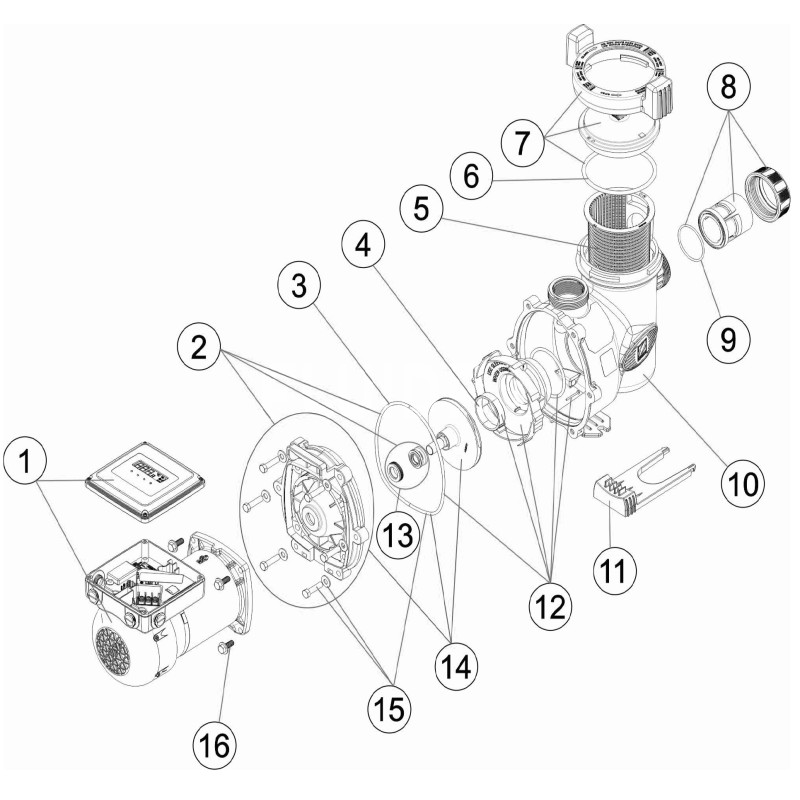 Pièces détachées Pompe E30iQ (ZODIAC)