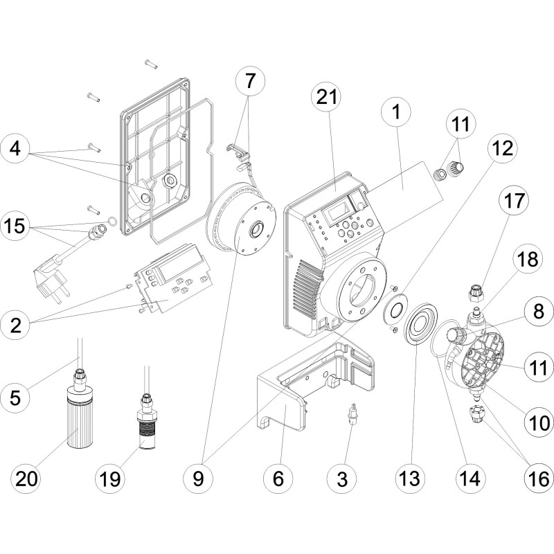 Pièces détachées Pompe EXACTUS pH/RX (ASTRALPOOL)