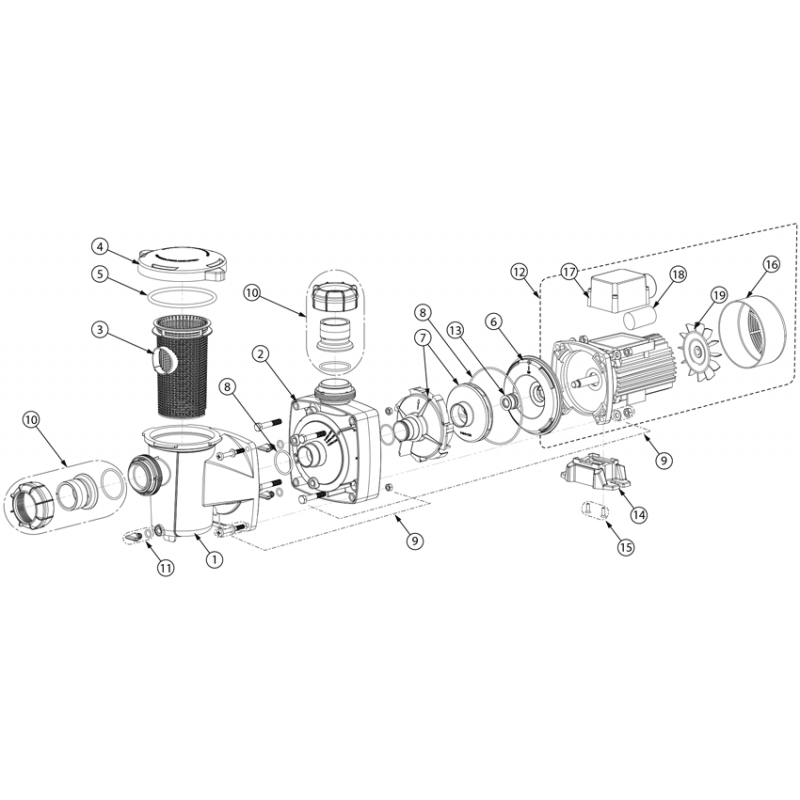 Pièces détachées Pompe FREEFLO. RACER (PENTAIR)