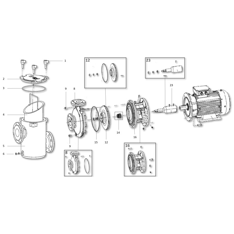 Pièces détachées Pompe HF-2 (SACI)