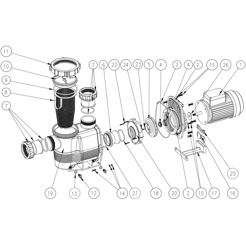 Pièces détachées Pompe HYDROSTORM PLUS (WATERCO)