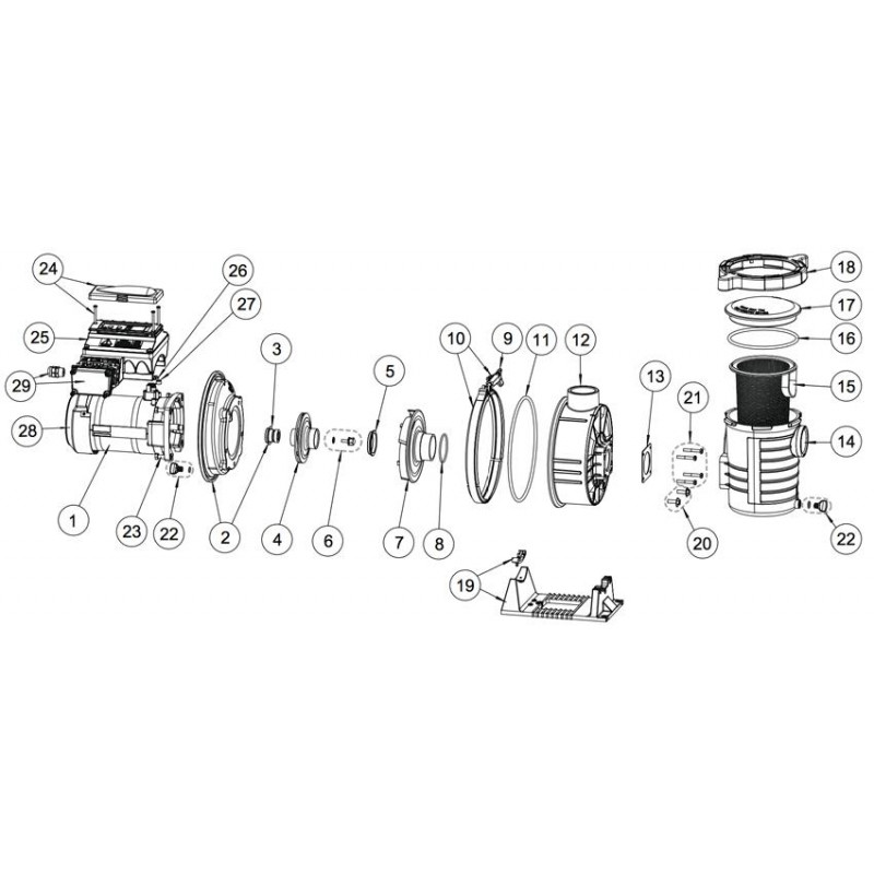 Pièces détachées Pompe INTELLIFLO ULTRAFLOW VSD (STA-RITE, PENTAIR)