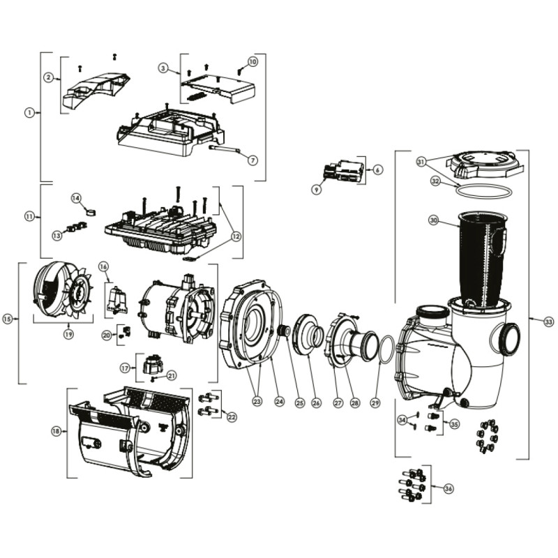 Pièces détachées Pompe INTELLIFLO3 VSF (PENTAIR)