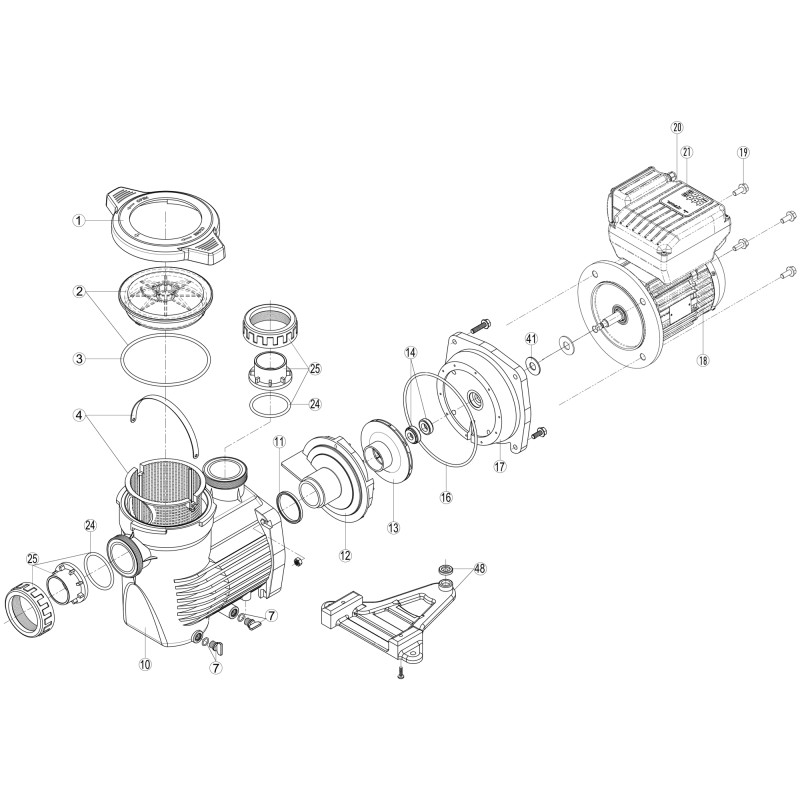 Pièces détachées Pompe K-FLO VSTD (HAYWARD, KRIPSOL)