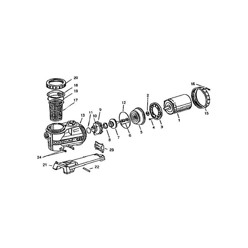 Pièces détachées Pompe MAGNUM, CORFOU (JACUZZI)